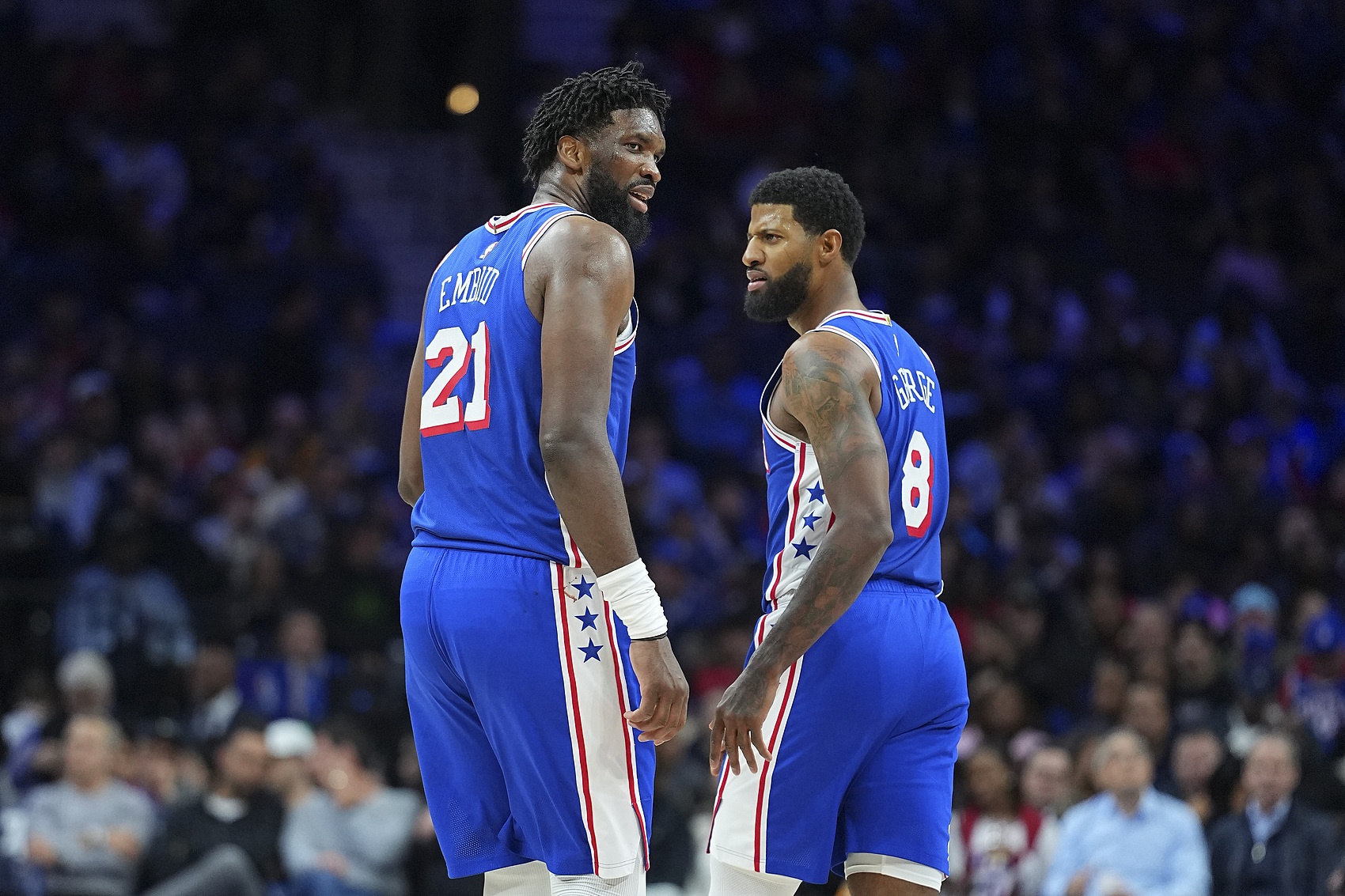 沙巴体育-乌布雷：恩比德和乔治回归让整座城市振奋 我们能展现真正的实力